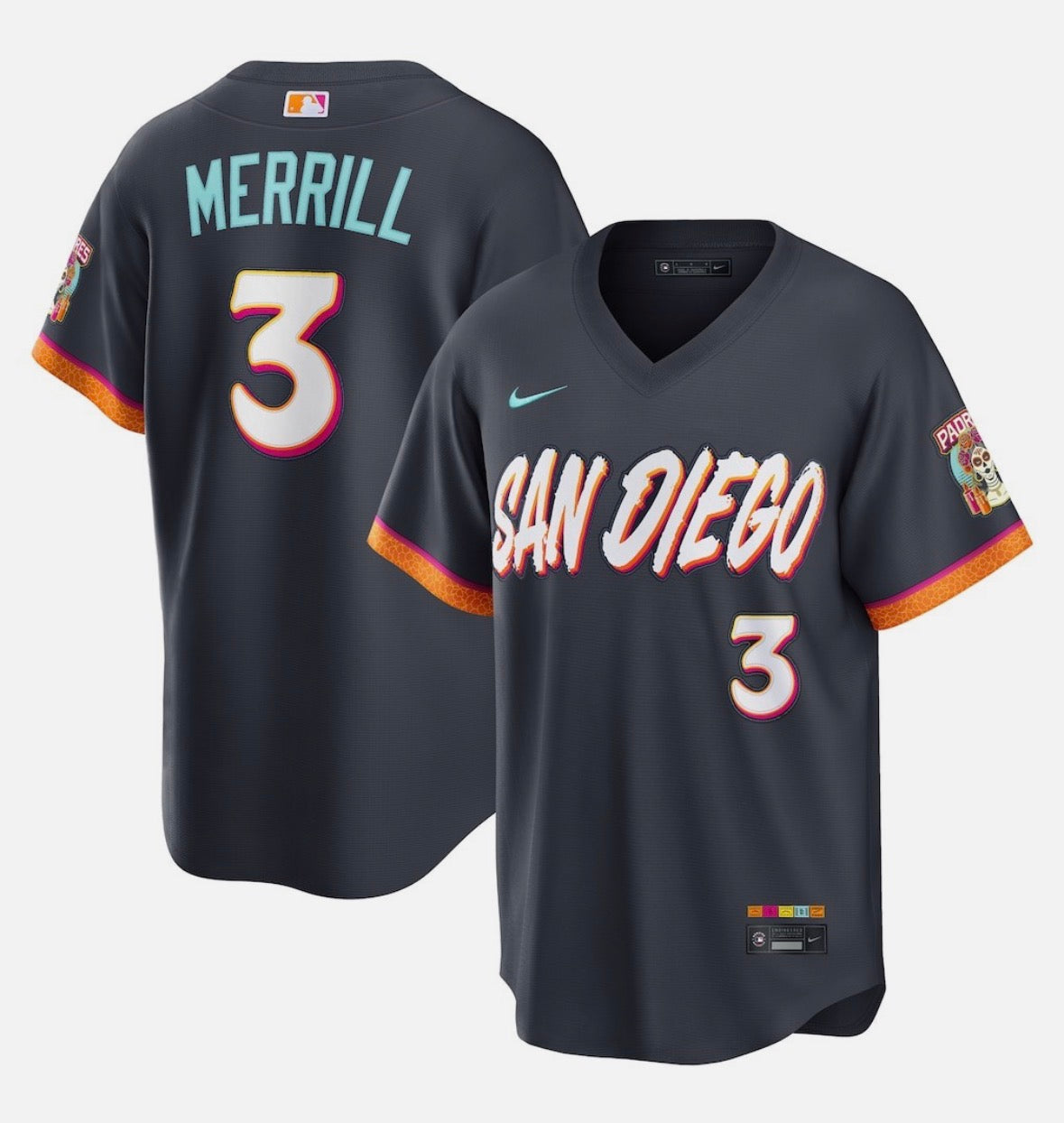 Jackson Merrill YOUTH KIDS San Diego Padres Official MLB Nike City Connect Limited Jersey