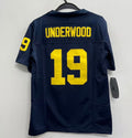 Bryce Underwood YOUTH KIDS Michigan Wolverines Official NCAA Jersey blue