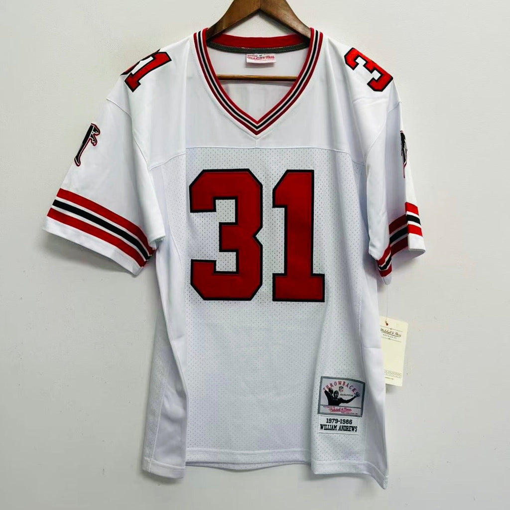 William Andrews 1981 Atlanta Falcons NFL Mitchell  & Ness Jersey white
