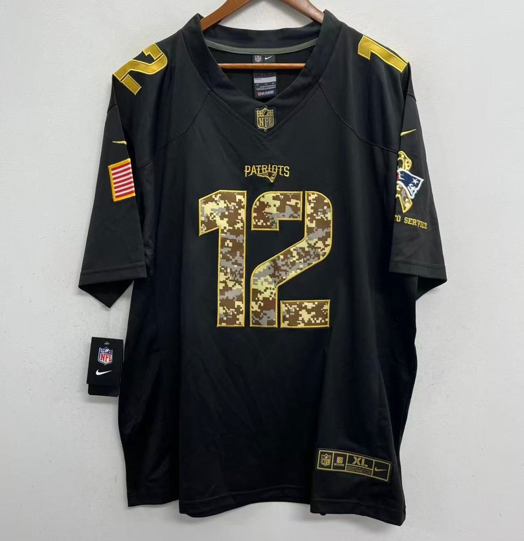 Tom Brady New England Patriots Official NFL Nike Salute to Service Jersey