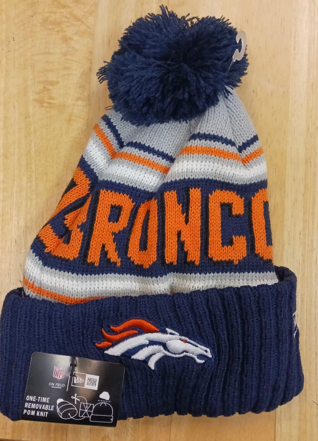 Denver Broncos NFL New Era winter Hat with Pom Pom
