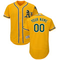 Any Name and Number customized YOUTH KIDS Oakland Athletics A’s Official MLB Majestic jersey yellow