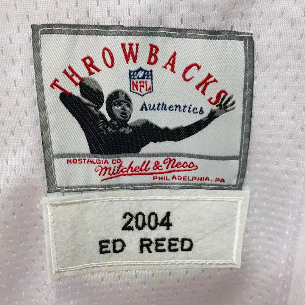 Ed Reed Baltimore Ravens official NFL Mitchell & Ness Jersey white