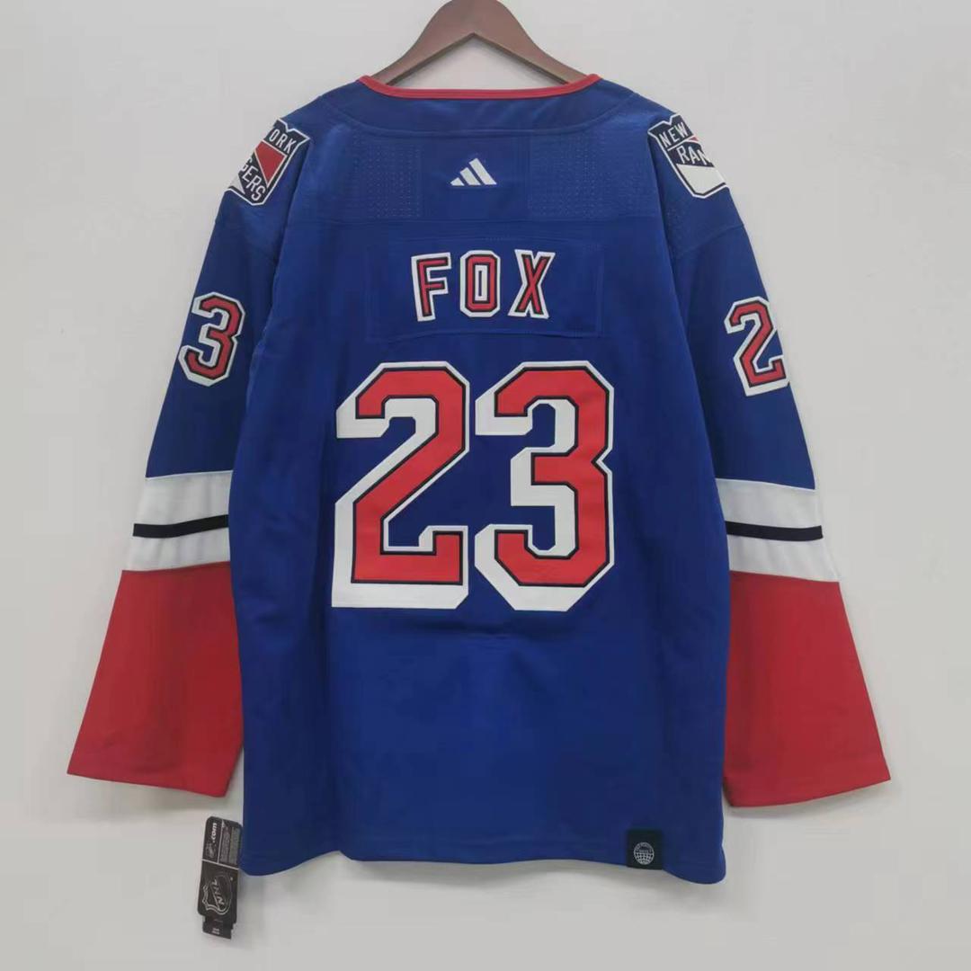 Adam Fox New York Rangers Official NHL Adidas Jersey Statue of Liberty logo