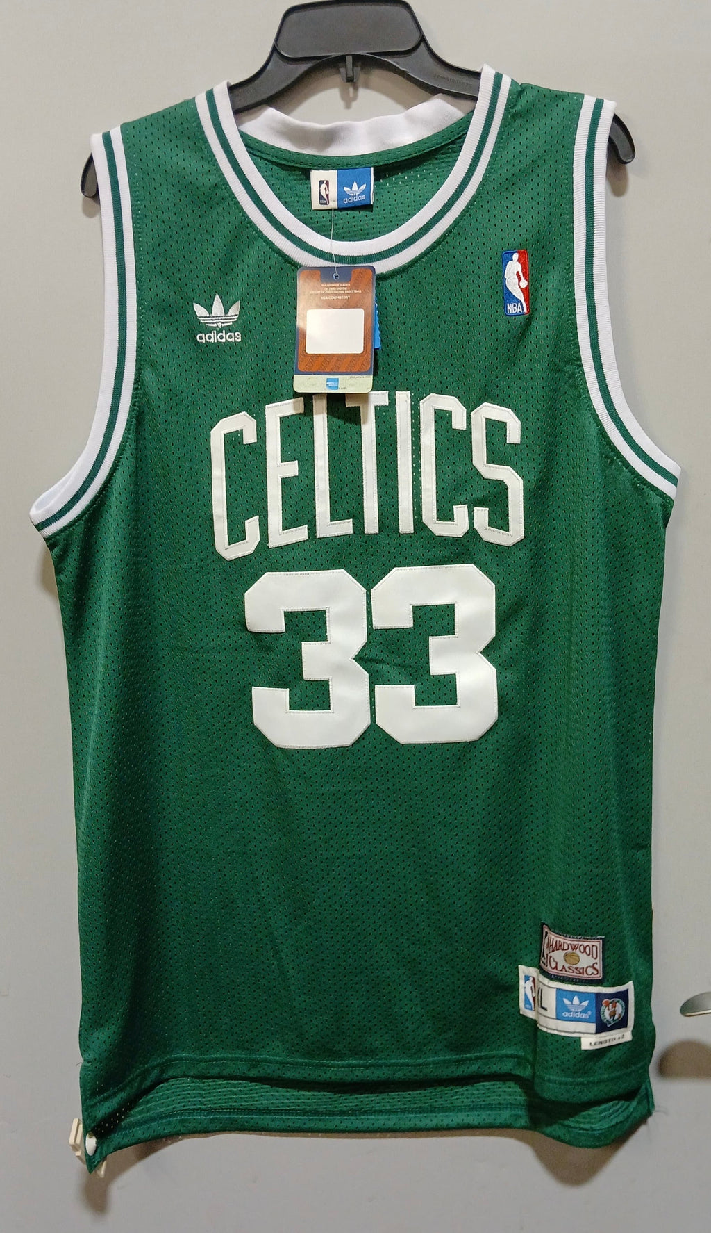 Larry Bird Boston Celtics 1985-86 Official NBA Adidas  Jersey green