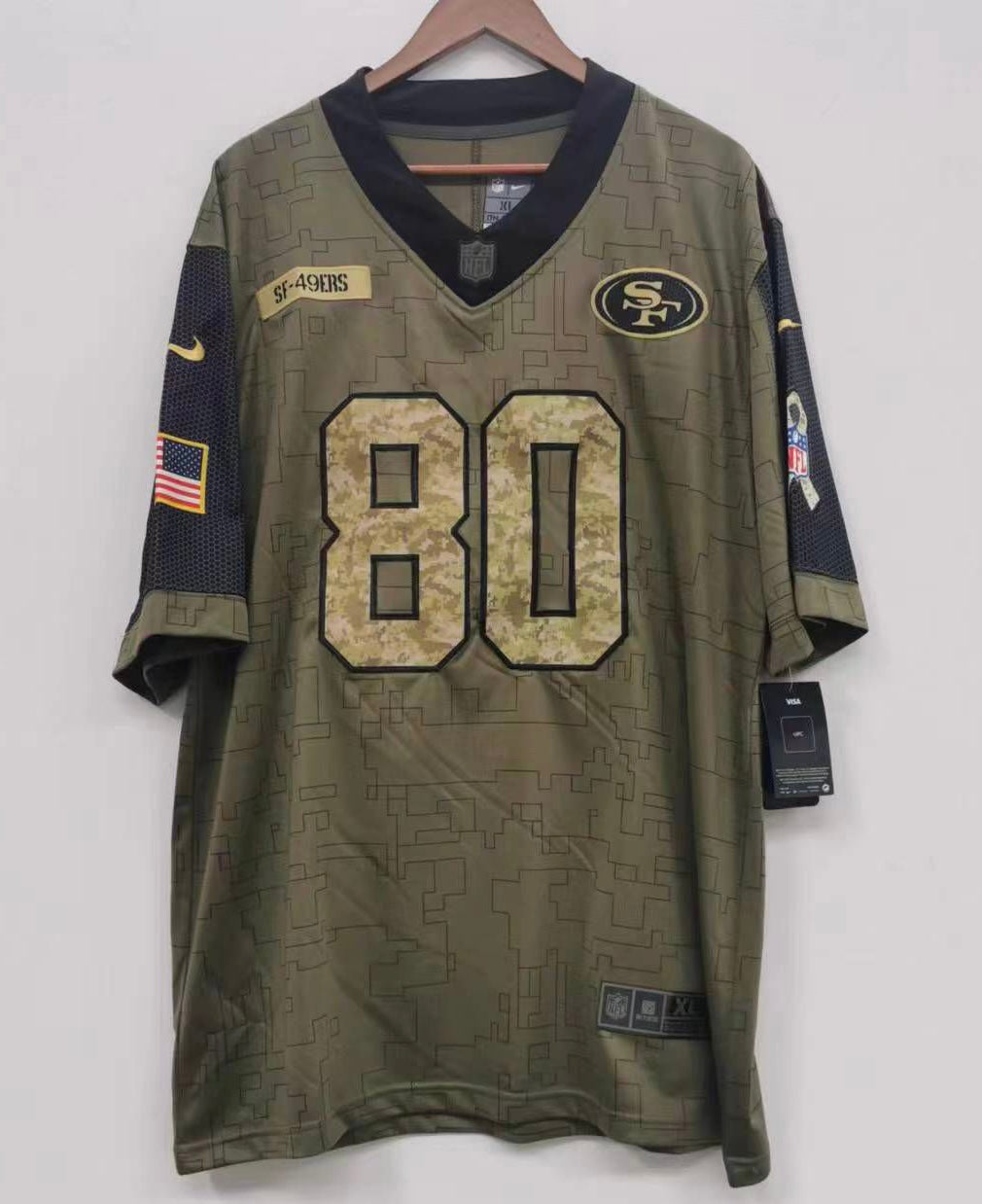 Jerry Rice San Francisco 49ers military salute to service Jersey