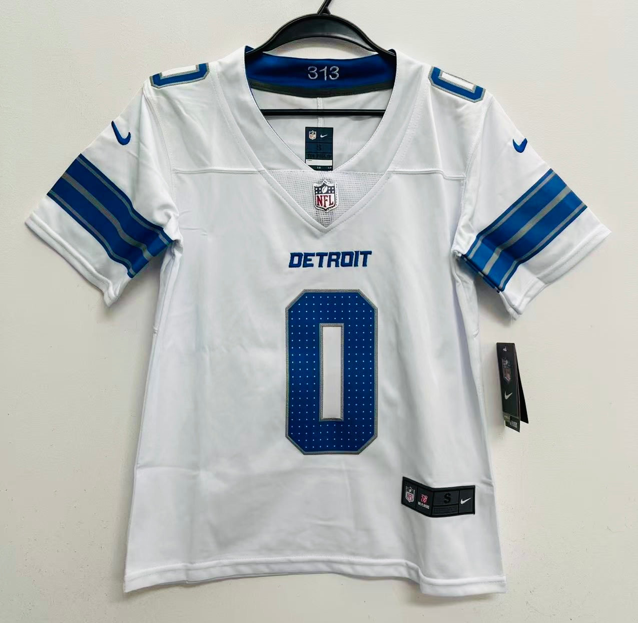 Jahmyr Gibbs YOUTH KIDS Detroit Lions Official NFL Nike Jersey white