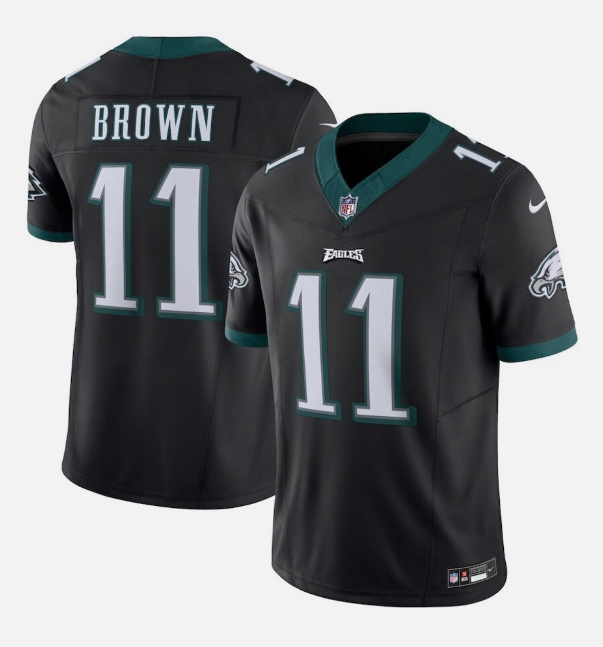 A.J. Brown Philadelphia Eagles Official NFL Nike Jersey black
