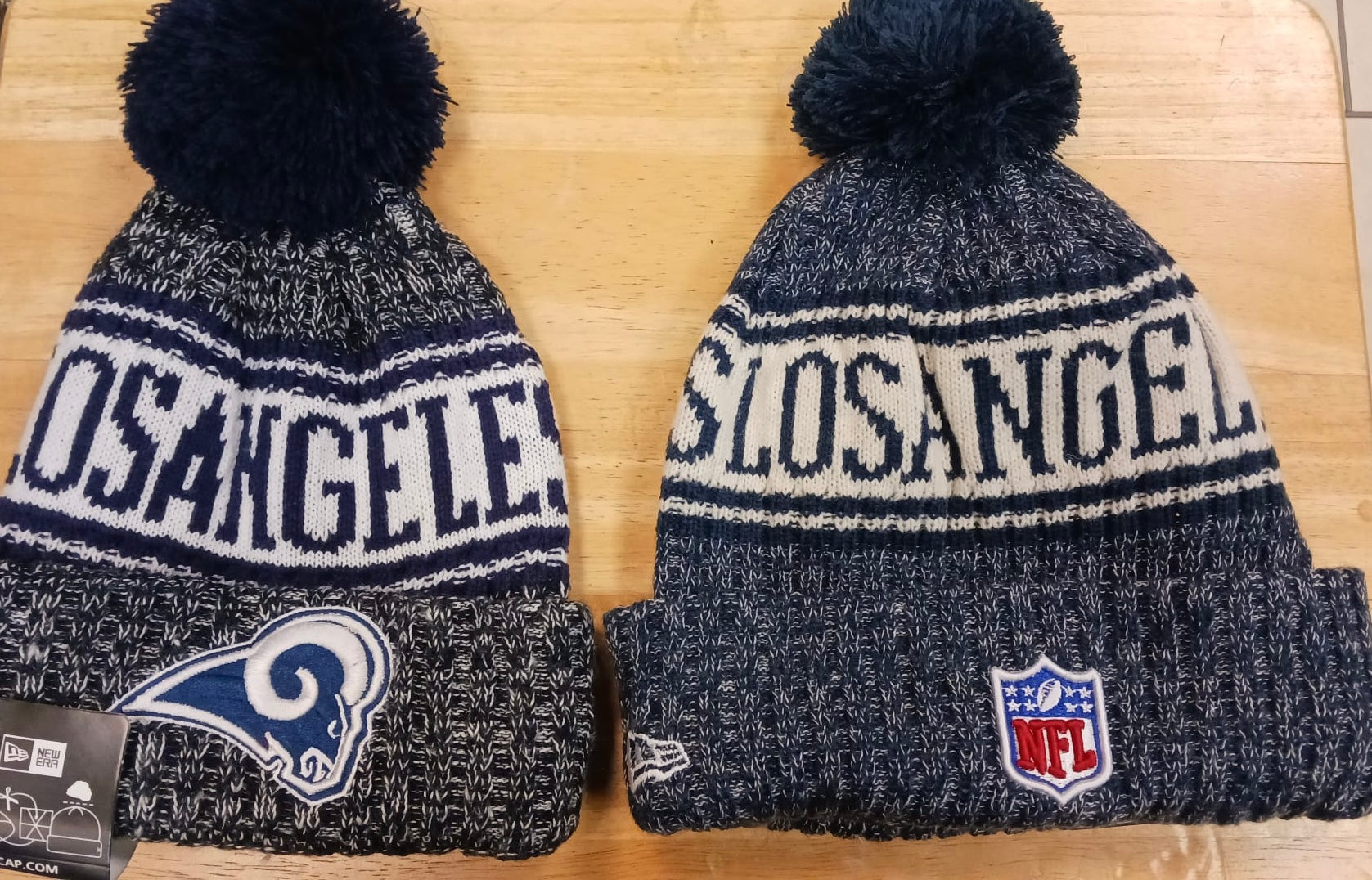 Los Angeles Rams NFL New Era winter Hat with Pom Pom