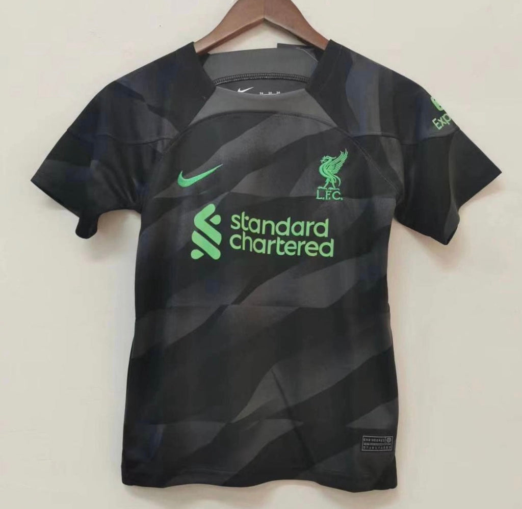 NIKE LIVERPOOL ALLISON BECKER GOALKEEPER JERSEY (ANTHRACITE/BLACK) Soccer Futbol Jersey YOUTH sizes