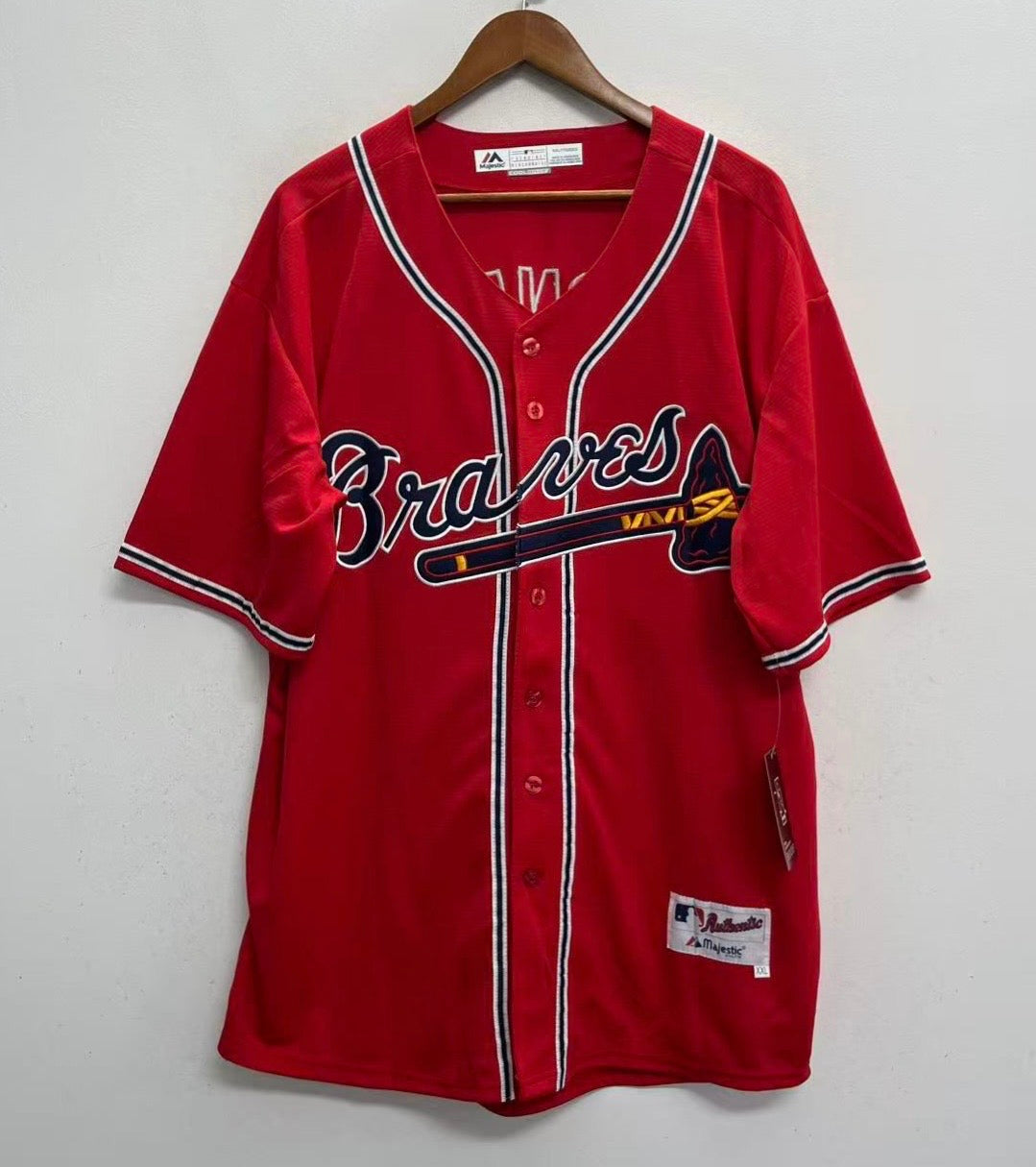 Andruw Jones Atlanta Braves Official MLB Majestic Jersey red