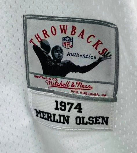 Merlin Olsen 1974 Los Angeles Rams NFL Mitchell & Ness Jersey