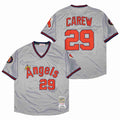 Rod Carew California Angels Anaheim Jersey gray Mitchell & Ness