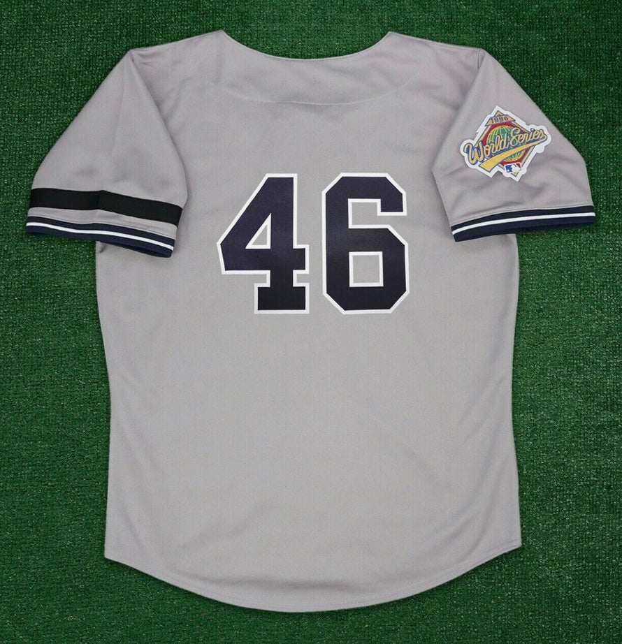 Andy Pettitte 1996 New York Yankees Official MLB Majestic World Series Jersey Road Gray