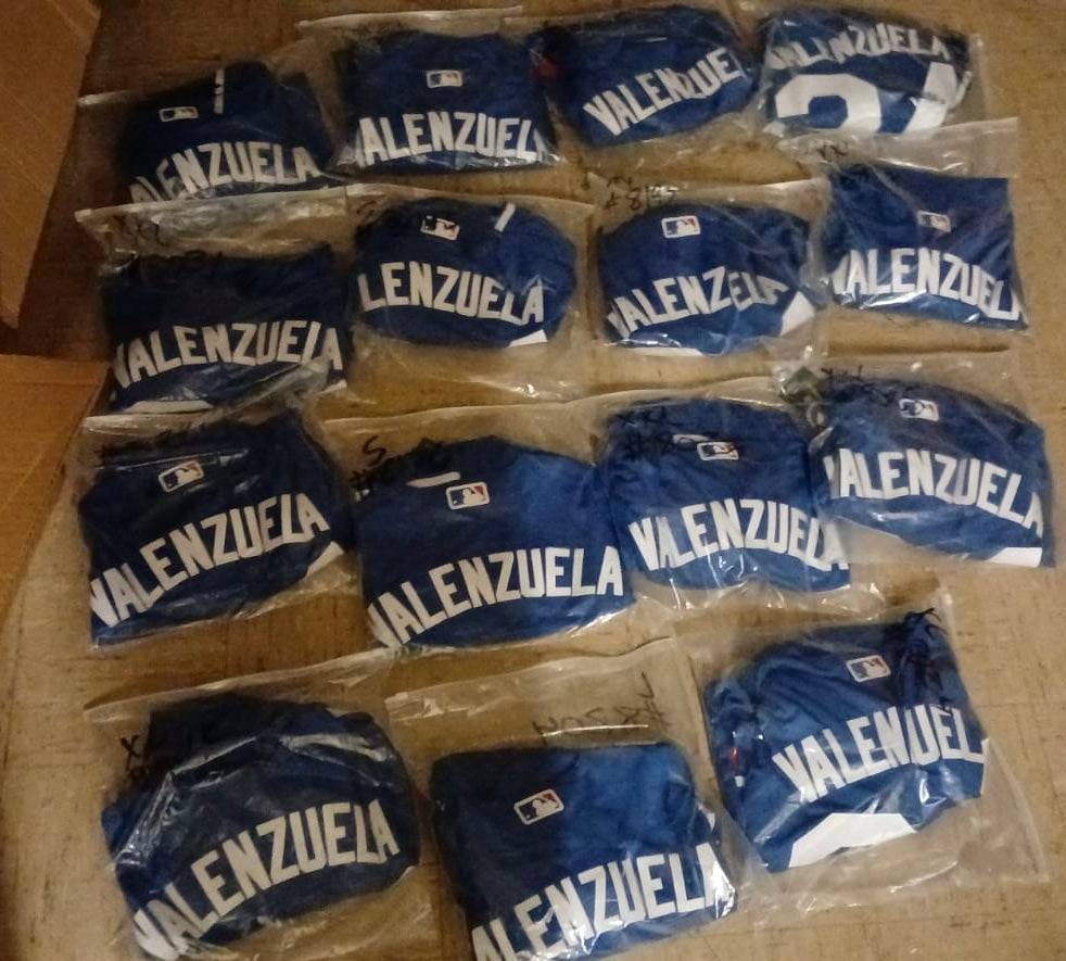 Fernando Valenzuela Los Angeles Dodgers Official MLB Jersey Nike blue