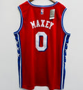 Tyrese Maxey Philadelphia 76ers Official NBA Nike Jersey red