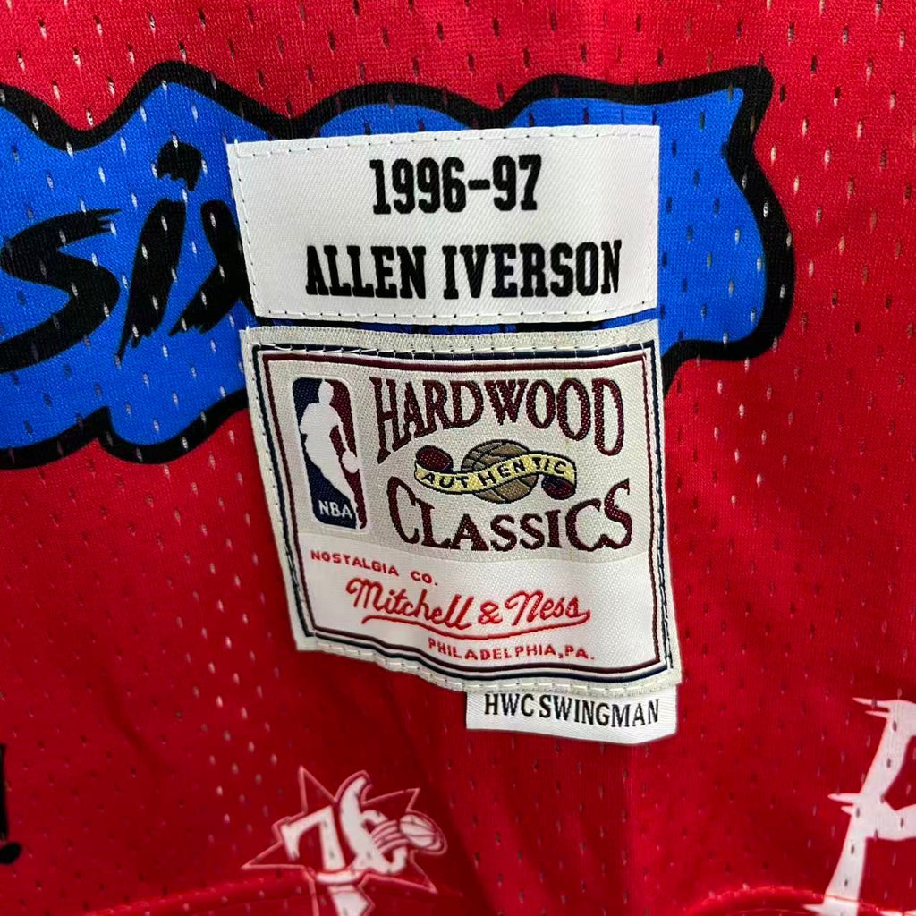 Allen Iverson Philadelphia 76ers Graffiti Jersey made by Mitchell & Ness