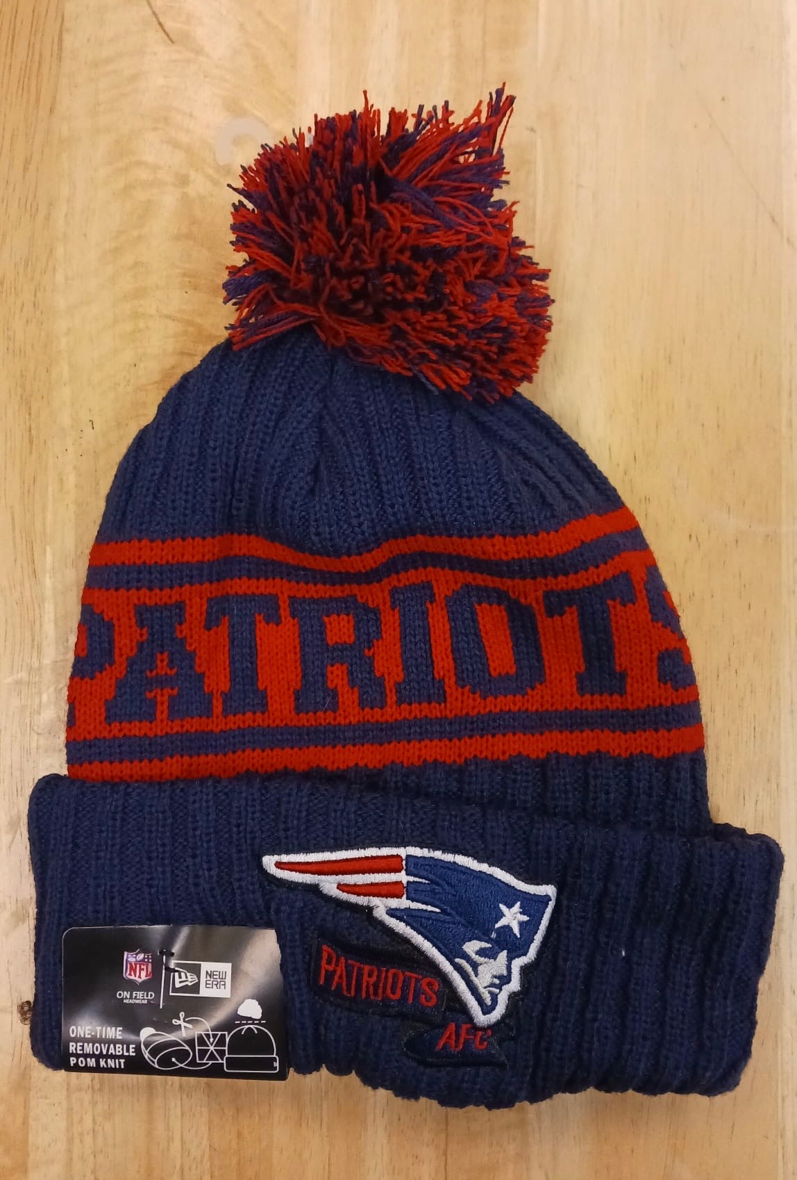New England Patriots NFL New Era winter knit Hat with Pom Pom