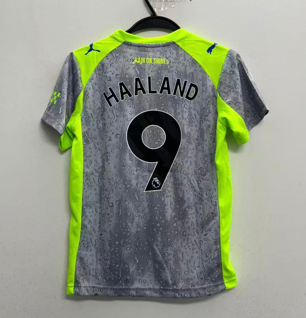 Erling Haaland Manchester City Puma Youth Kids 2025/26 Third Replica Jersey - Green/Neon Green