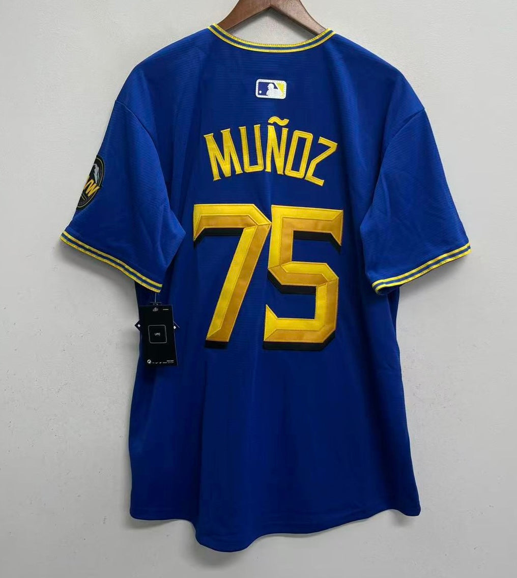 Andres Munoz Seattle Mariners Official MLB Nike Jersey blue