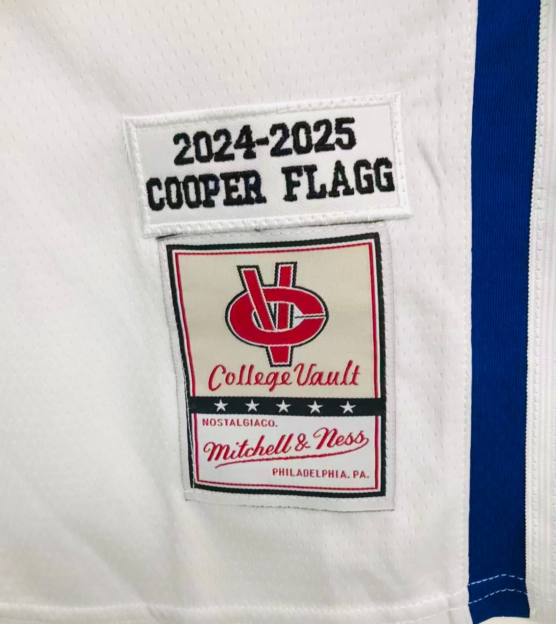 Cooper Flagg Duke Blue Devils  Official NCAA Mitchell & Ness Jersey