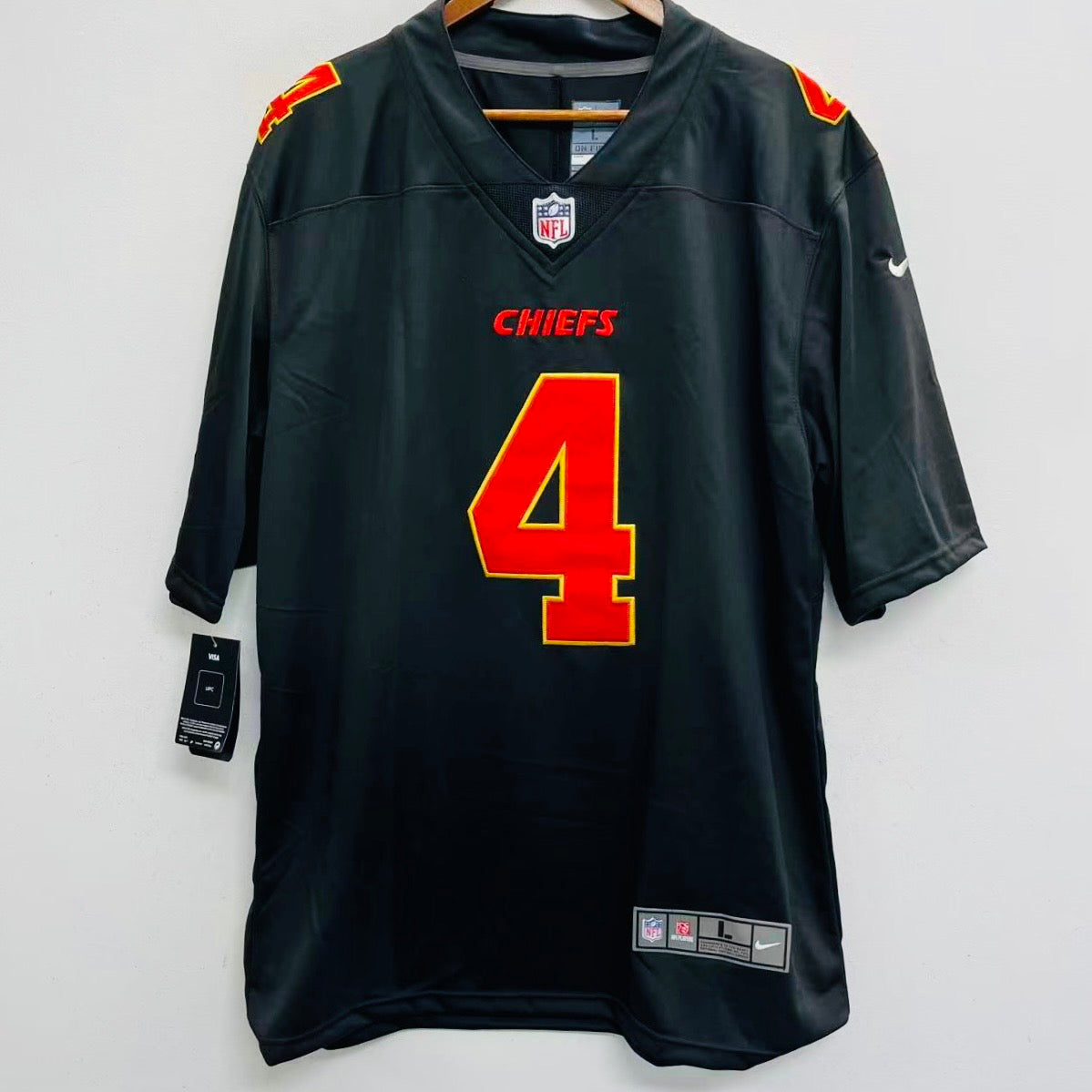 Any name & Number customized Kansas City Chiefs NFL Nike Jersey black