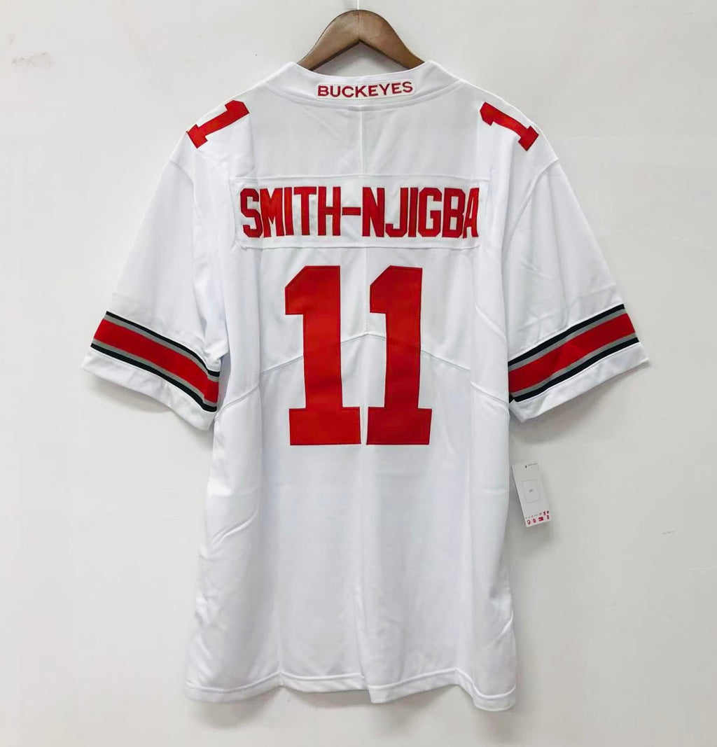 Jaxon Smith-Njigba Ohio State Buckeyes jersey white