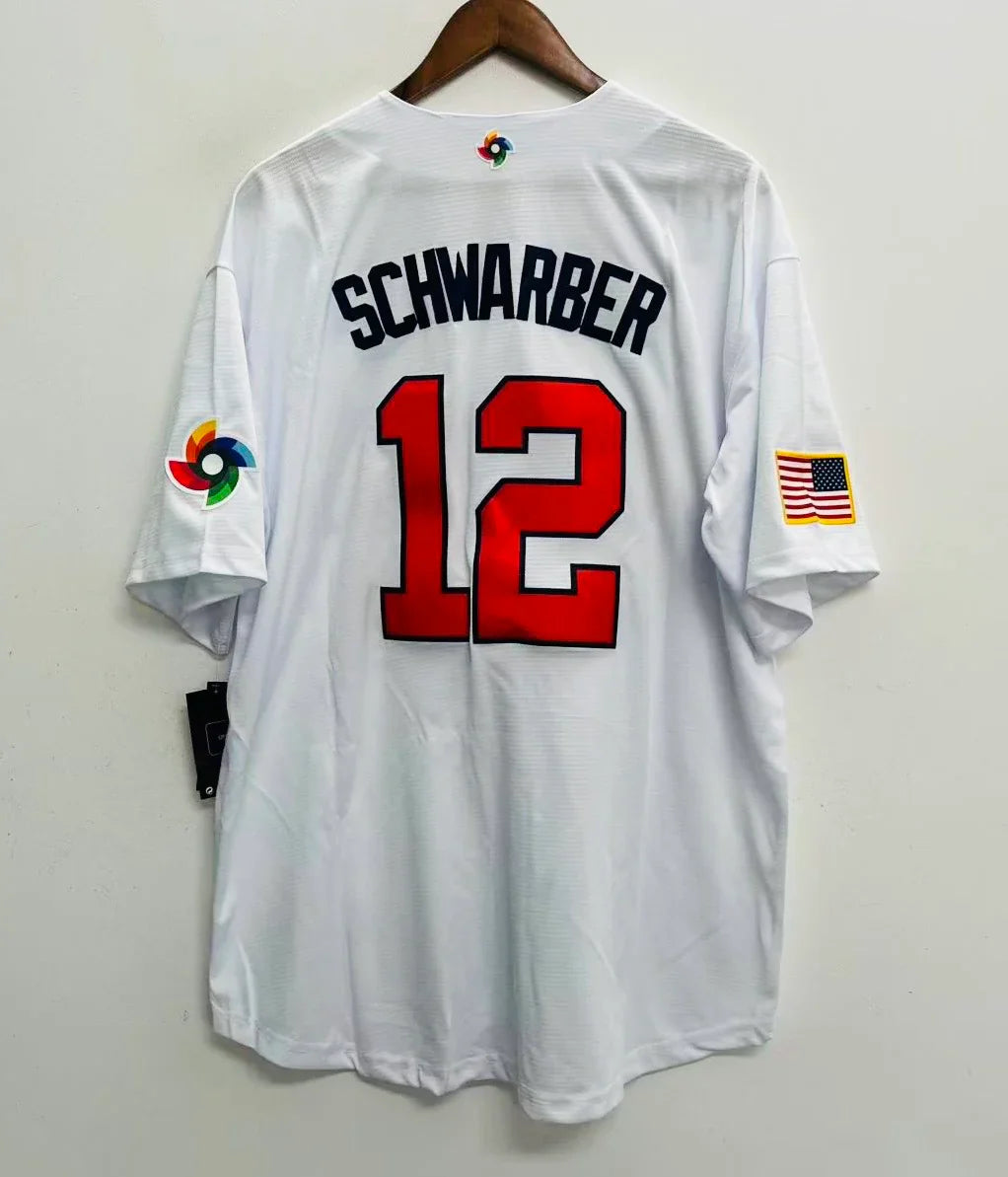 Kyle Schwarber Team USA Baseball Jersey Nike white