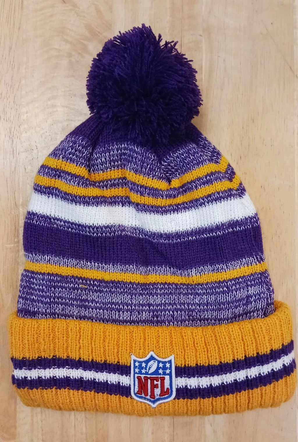 Minnesota Vikings Official NFL New Era winter Knit Hat with Pom Pom