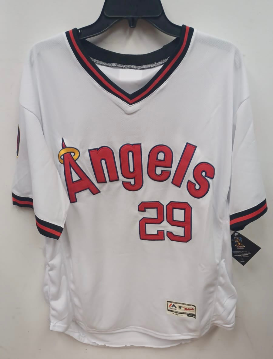Rod Carew California Los Angeles Angels Official MLB Jersey Mitchell & Ness white
