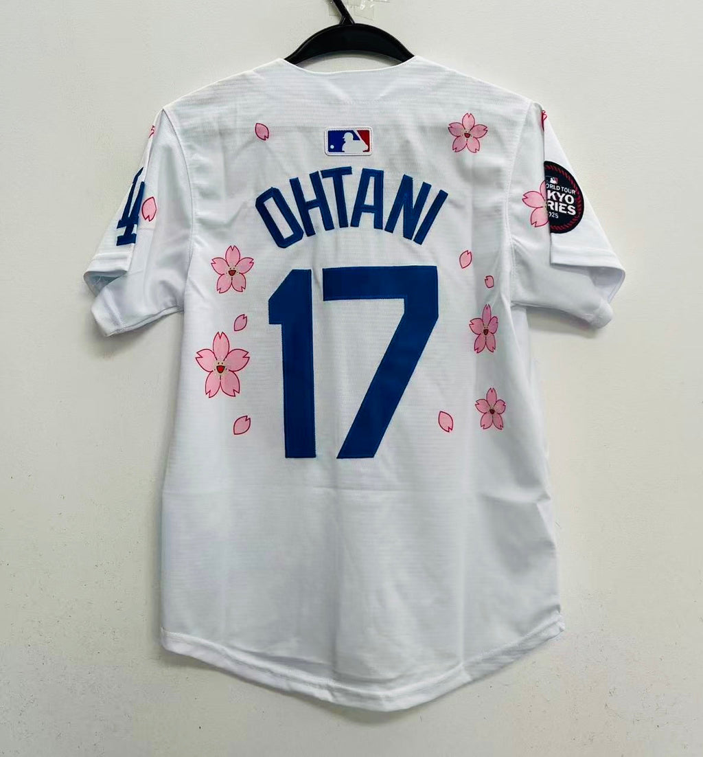 Shohei Ohtani Los Angeles Dodgers YOUTH KIDS Official MLB Nike Jersey Flowers