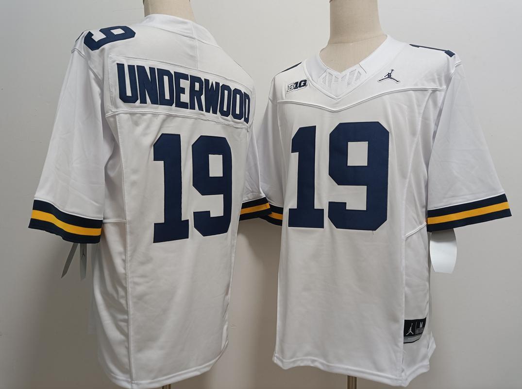 Bryce Underwood Michigan Wolverines Official NCAA Jersey white
