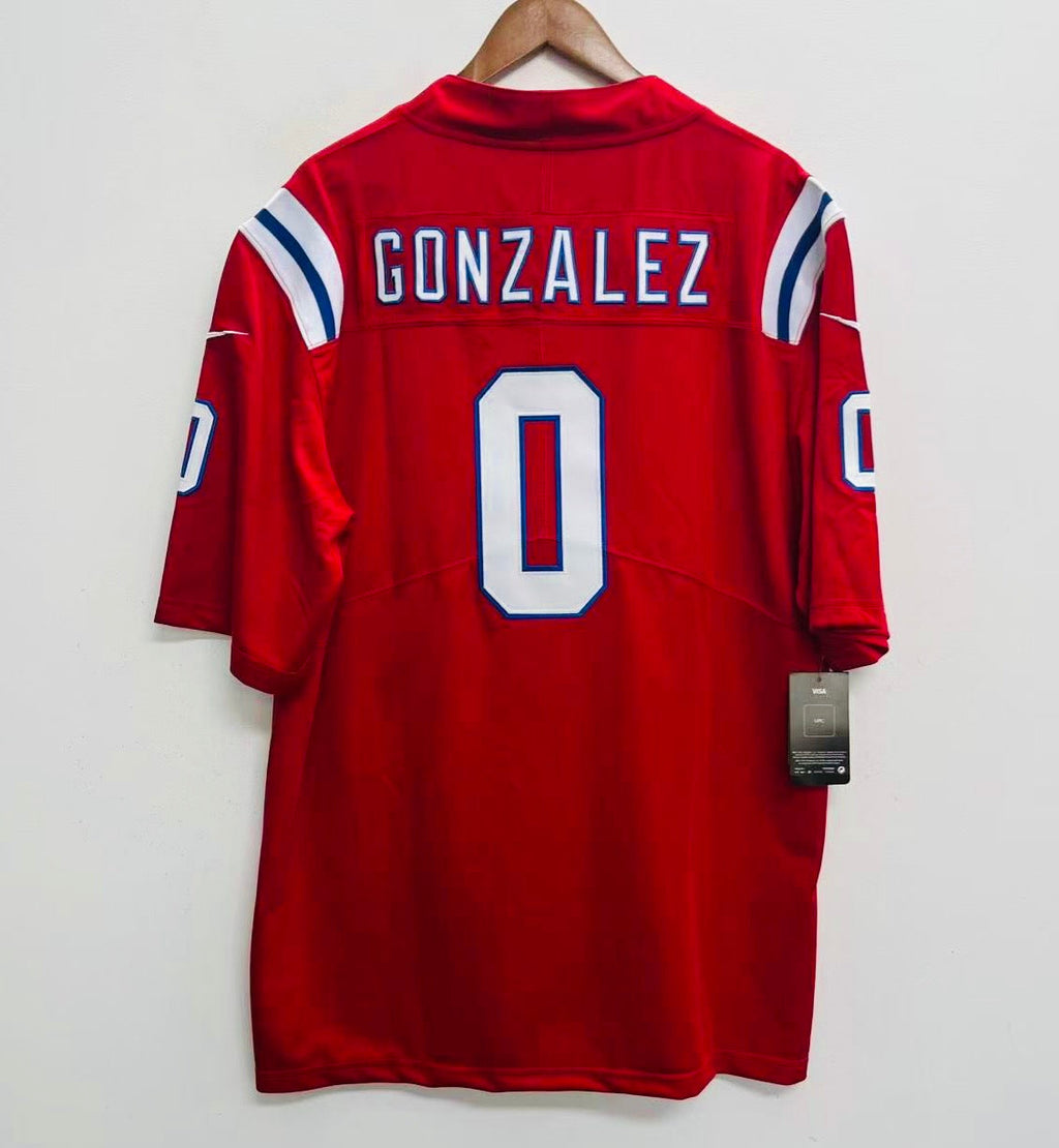 Christian Gonzalez New England Patriots NFL Official NIKE Jersey red