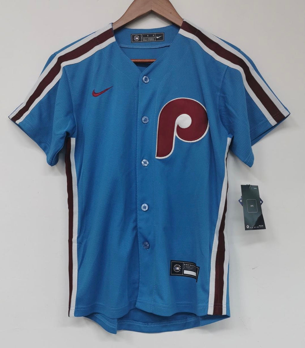 Trea Turner Philadelphia Phillies Official MLB Nike Jersey retro blue