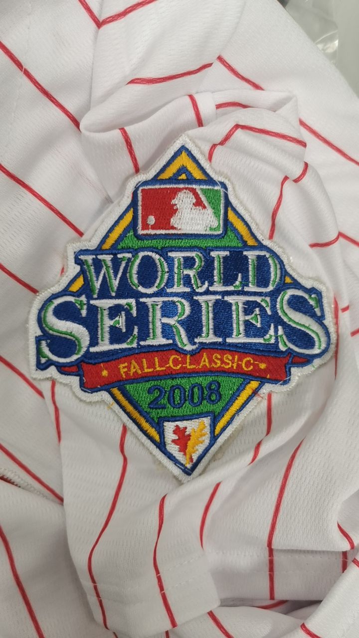 Chase Utley Philadelphia Phillies Official MLB 2008 World Series Jersey