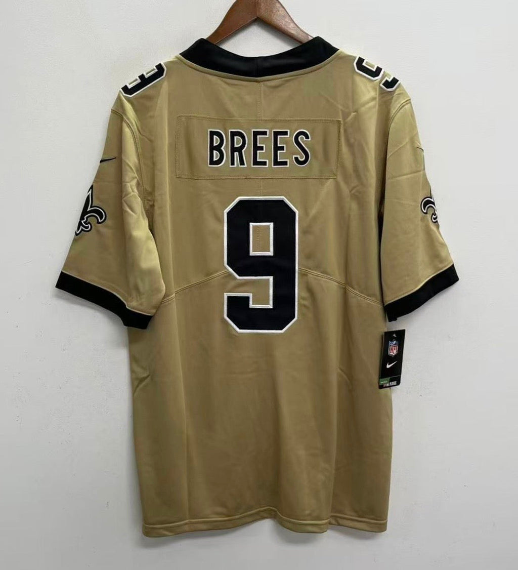 Drew Brees New Orleans Saints Official NFL Nike Jersey gold