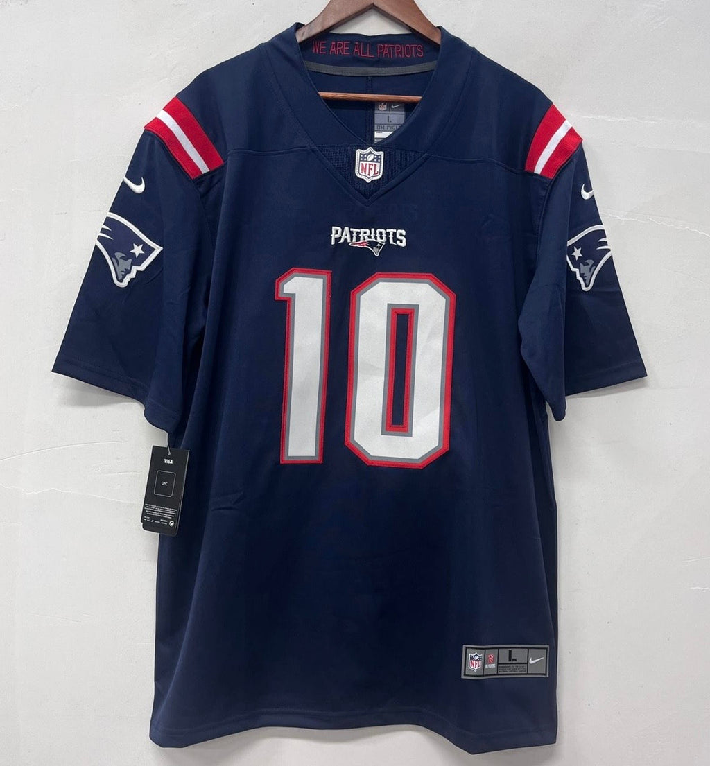 Drake Maye New England Patriots NFL Official NIKE Jersey blue