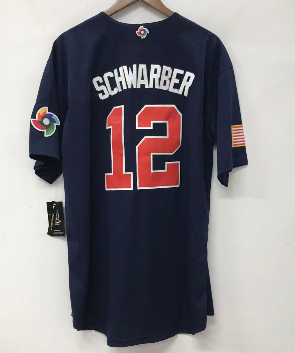 Kyle Schwarber Team USA Baseball Jersey Nike blue