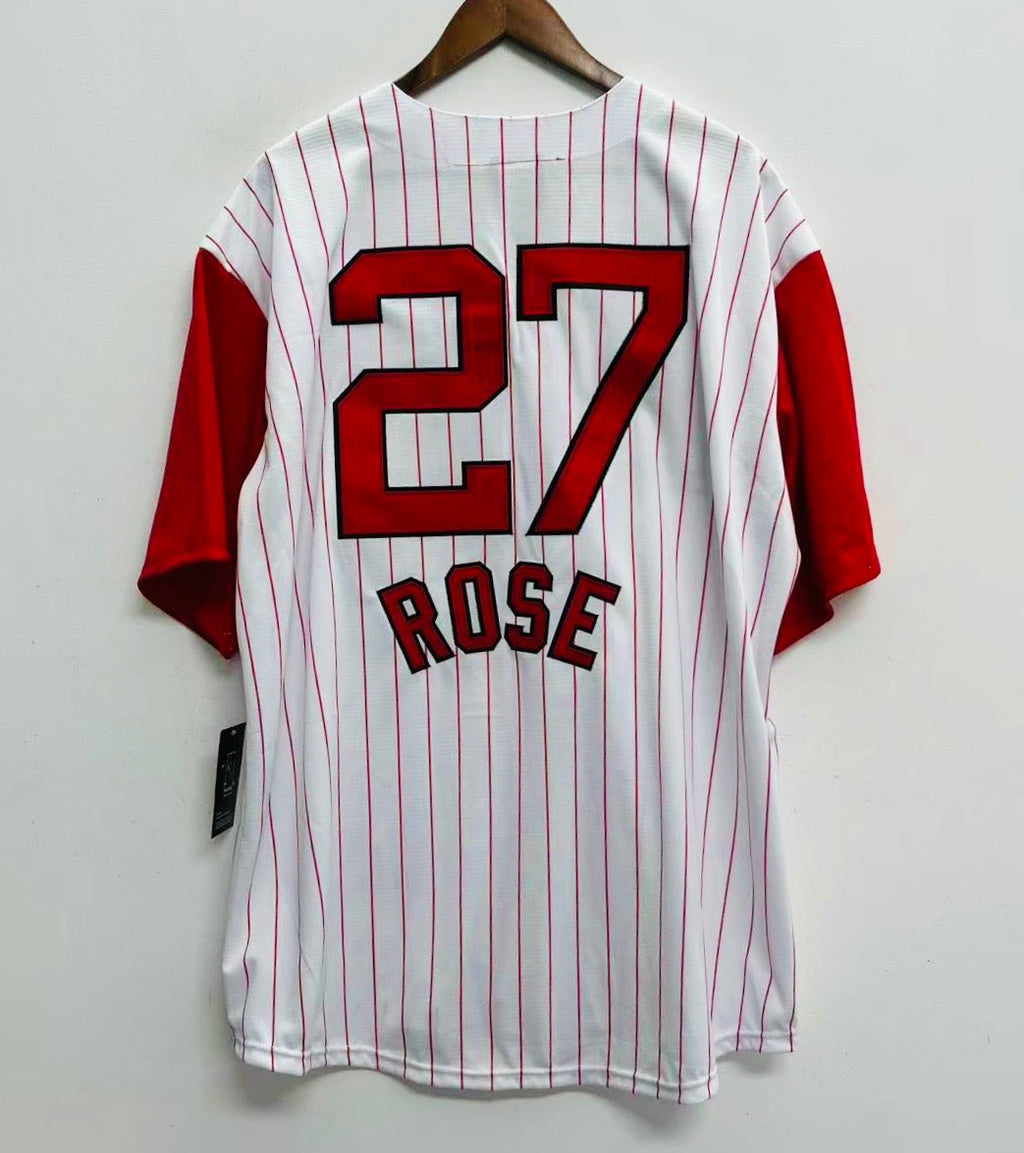 Pete Rose #27 Cincinnati Reds Official MLB Majestic Jersey