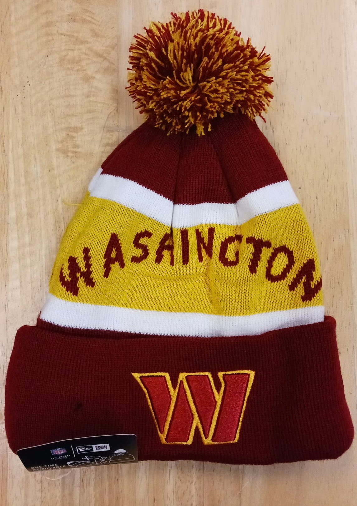 Washington Commanders NFL New Era winter knit Hat with Pom Pom