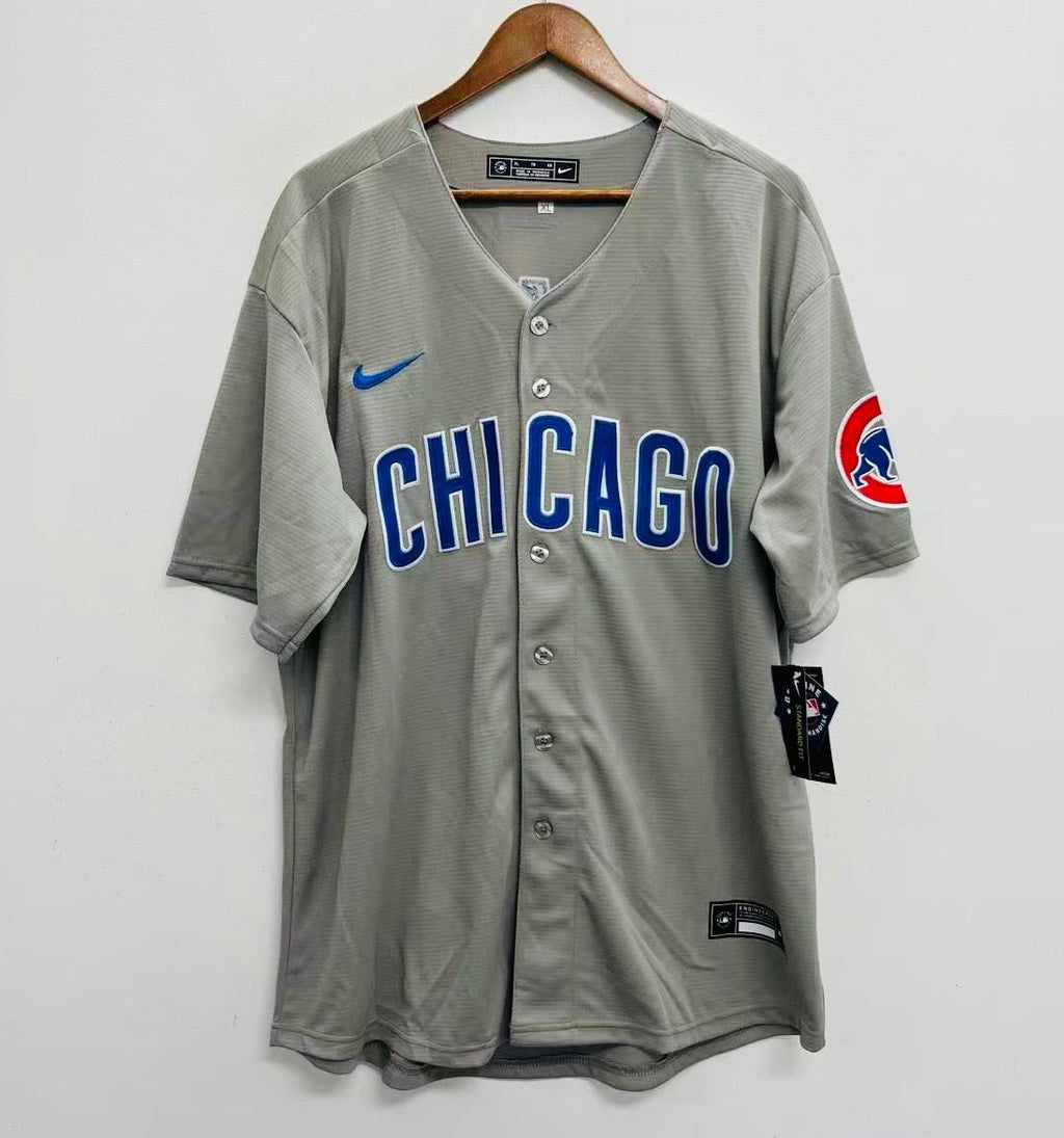 Any Name & Number Chicago Cubs Official MLB Nike Customized Jersey Gray