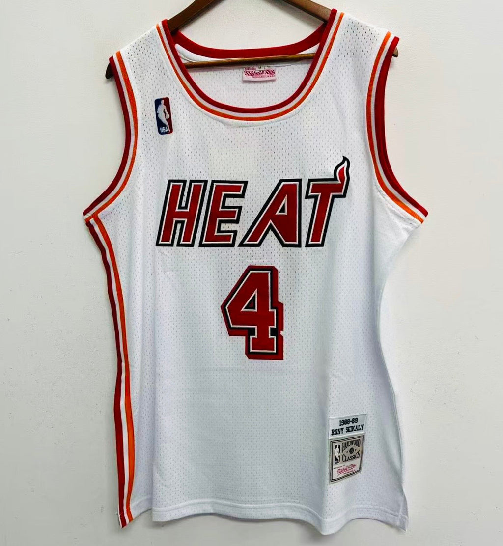 Rony Seikaly Miami Heat Official NBA Mitchell & Ness Jersey
