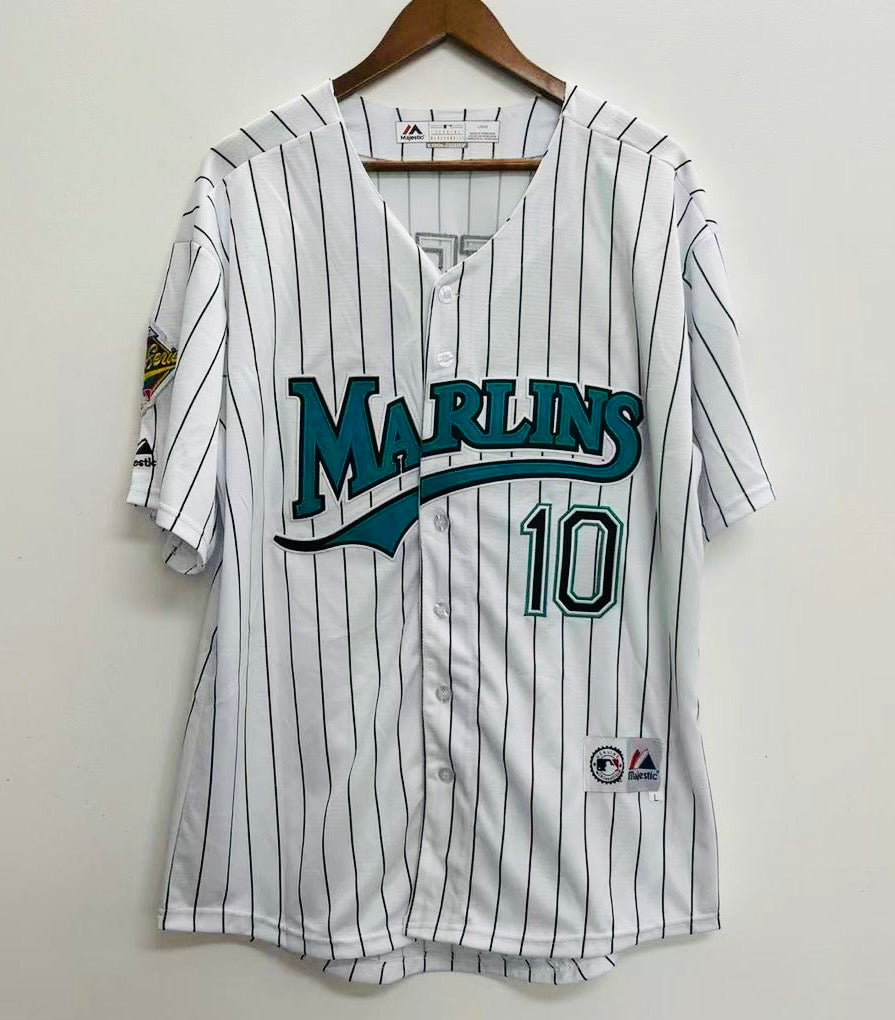Gary Sheffield Florida Marlins 1997 Official MLB Jersey Majestic white