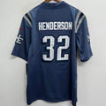 TreVeyon Henderson New England Patriots Official NFL NIKE Rivalries collection Blue Storm Jersey
