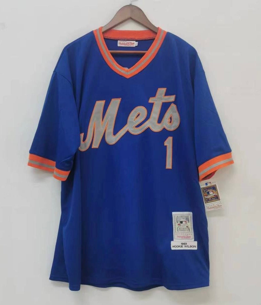 Mookie Wilson New York Mets Jersey Mitchell & Ness blue