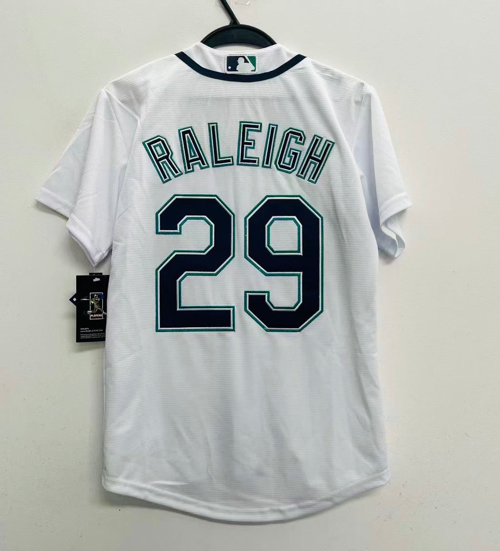 Cal Raleigh YOUTH KIDS Seattle Mariners Official MLB Nike Jersey white