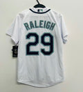 Cal Raleigh YOUTH KIDS Seattle Mariners Official MLB Nike Jersey white