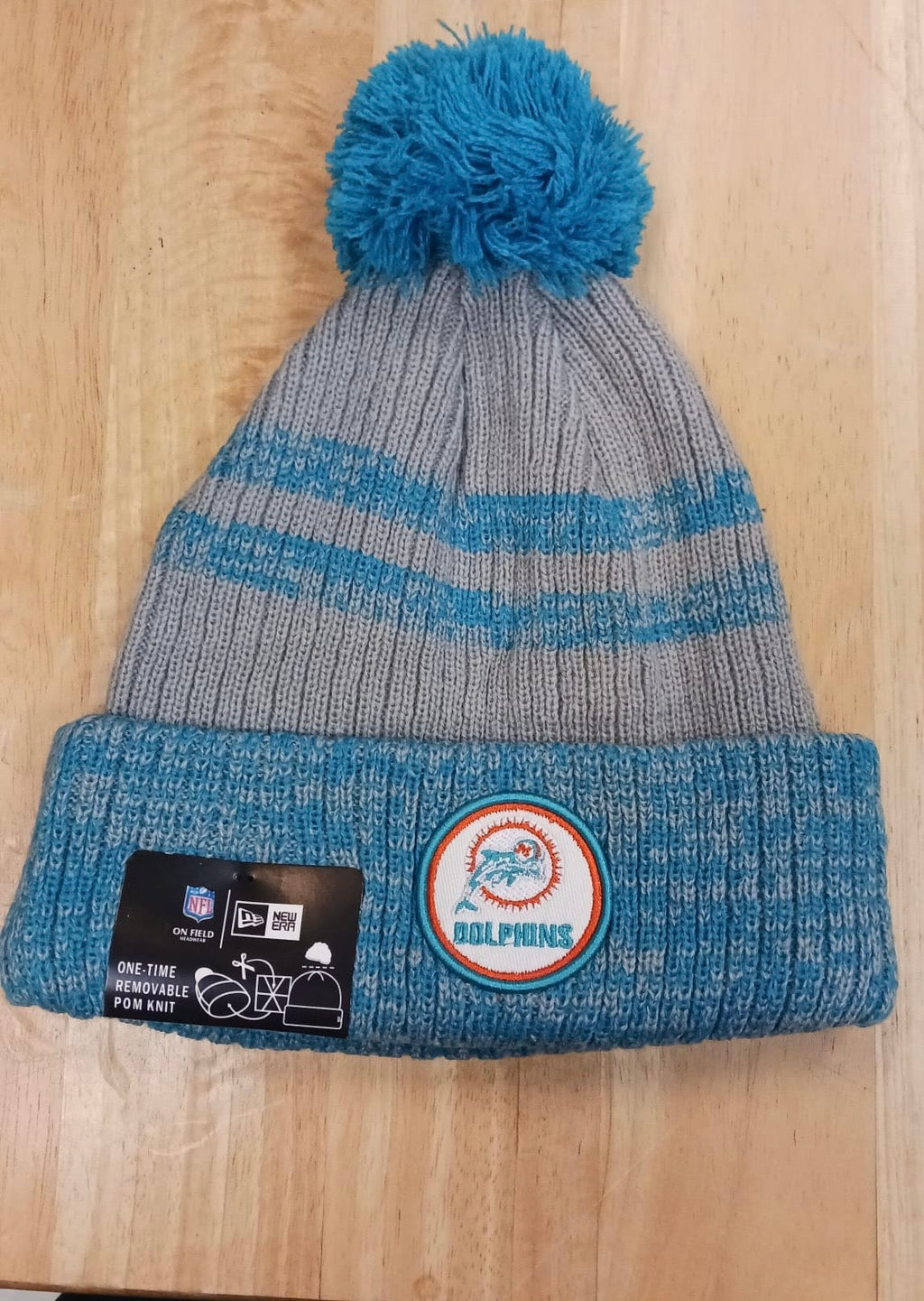 Miami Dolphins NFL New Era winter knit Hat with Pom Pom