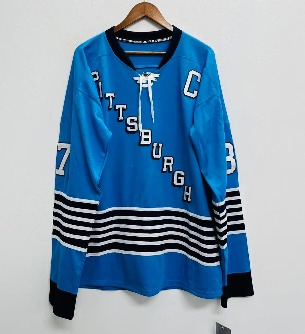Sidney Crosby Pittsburgh Penguins Official NHL AdidasJersey light blue