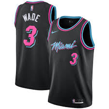 Dwyane Wade Miami Heat Official NBA Nike black Vice Jersey